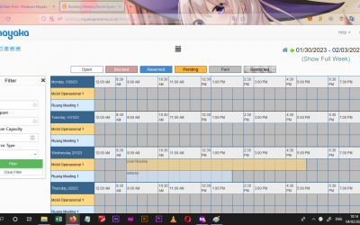 Cara lihat jadwal booking room