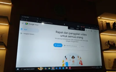 Cara Meeting Google Meet di TV Nayaka Room